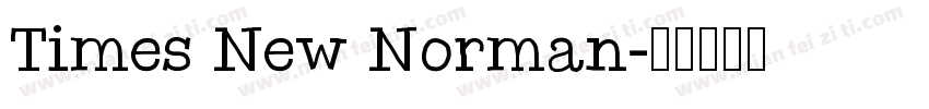 Times New Norman字体转换